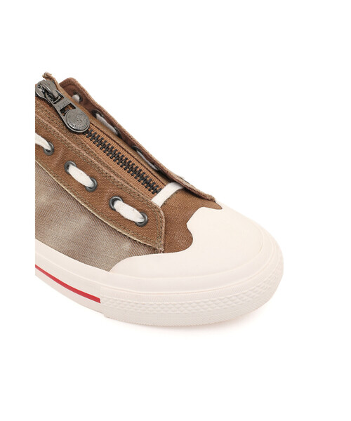 DIESEL(ディーゼル)の「メンズ MIXマテリアル ZIP ローカットスニーカー(スニーカー・メンズ・ホワイト/ブラウン・40/41/45/43/44/42)」の14枚目の写真