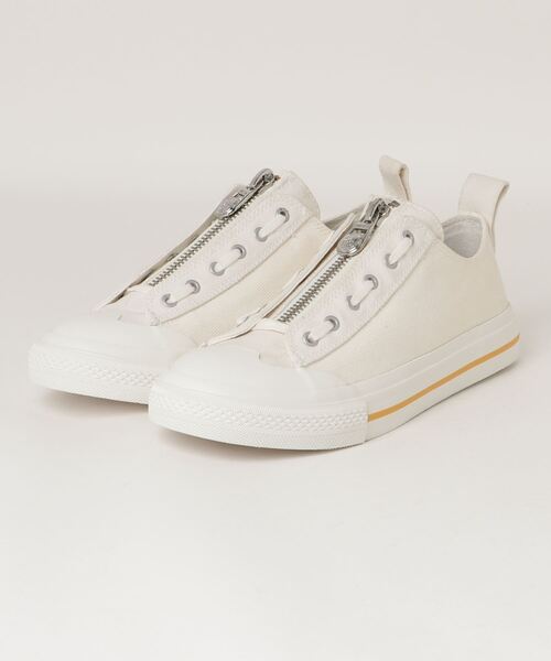 DIESEL(ディーゼル)の「メンズ MIXマテリアル ZIP ローカットスニーカー(スニーカー・メンズ・ホワイト/ブラウン・40/41/45/43/44/42)」の4枚目の写真