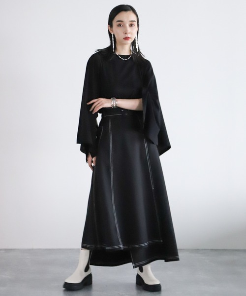 HARE（ハレ）の「サイドゴアミドルブーツ(HARE)（ブーツ・レディース・ホワイト/ブラック・M/L）」の22枚目の写真