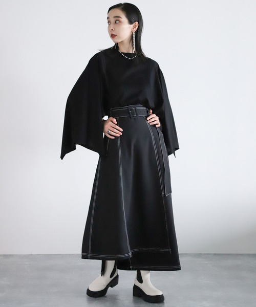 HARE（ハレ）の「サイドゴアミドルブーツ(HARE)（ブーツ・レディース・ホワイト/ブラック・M/L）」の8枚目の写真