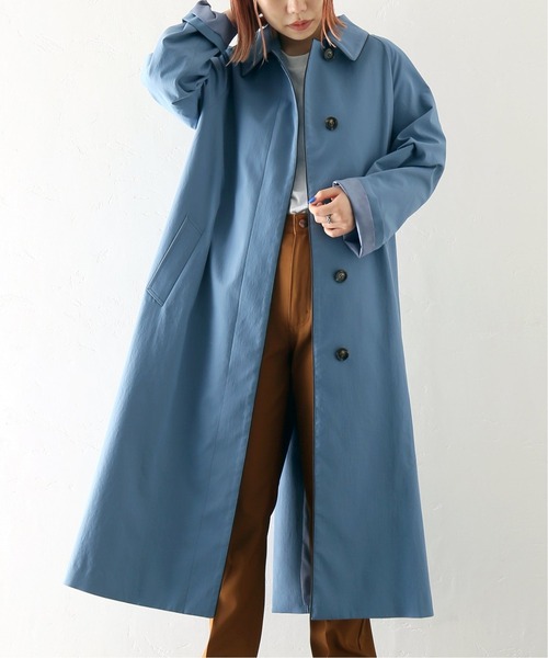 JOINT WORKS（ジョイントワークス）の「J-タスランシングルトレンチコート（ステンカラーコート・レディース・ライトブルー/ベージュ・FREE）」の2枚目の写真