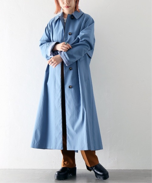 JOINT WORKS（ジョイントワークス）の「J-タスランシングルトレンチコート（ステンカラーコート・レディース・ライトブルー/ベージュ・FREE）」の20枚目の写真