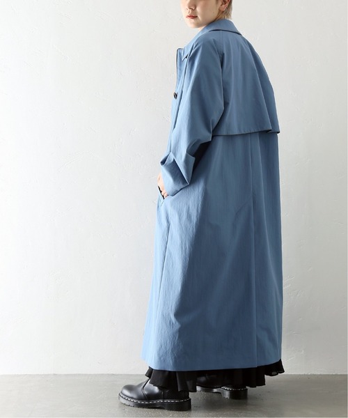 JOINT WORKS（ジョイントワークス）の「J-タスランシングルトレンチコート（ステンカラーコート・レディース・ライトブルー/ベージュ・FREE）」の3枚目の写真