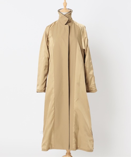 JOINT WORKS（ジョイントワークス）の「J-タスランシングルトレンチコート（ステンカラーコート・レディース・ライトブルー/ベージュ・FREE）」の5枚目の写真