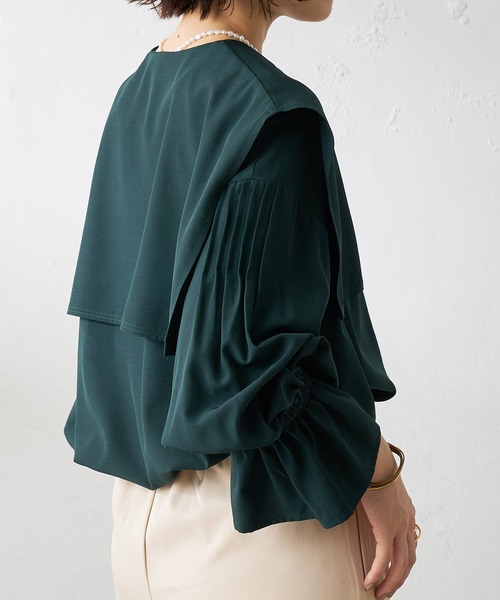 DISCOAT(ディスコート)の「【WEB限定】ビッグカラーブラウス(シャツ/ブラウス・レディース・ホワイト/グリーン/グレー/ブラック・FREE)」の18枚目の写真