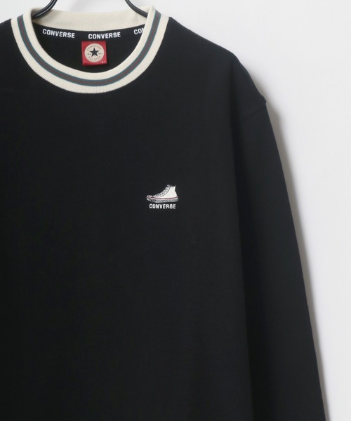 CONVERSE（コンバース）の「CONVERSE/コンバース ワンポイント シューズ ロゴ 刺繍 スウェット トレーナー（スウェット・メンズ・ダークベージュ/オフホワイト/ブラック/レンガ/ブルーグリーン/ホワイト系その他/ブラック系その他/グリーン系その他/ホワイト系その他2・M/L/LL）」の5枚目の写真