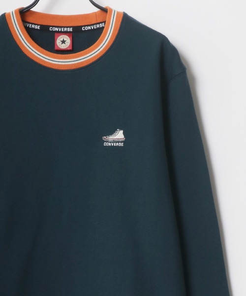 CONVERSE（コンバース）の「CONVERSE/コンバース ワンポイント シューズ ロゴ 刺繍 スウェット トレーナー（スウェット・メンズ・ダークベージュ/オフホワイト/ブラック/レンガ/ブルーグリーン/ホワイト系その他/ブラック系その他/グリーン系その他/ホワイト系その他2・M/L/LL）」の7枚目の写真