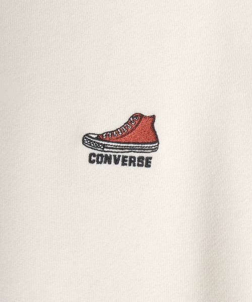 CONVERSE（コンバース）の「CONVERSE/コンバース ワンポイント シューズ ロゴ 刺繍 スウェット トレーナー（スウェット・メンズ・ダークベージュ/オフホワイト/ブラック/レンガ/ブルーグリーン/ホワイト系その他/ブラック系その他/グリーン系その他/ホワイト系その他2・M/L/LL）」の12枚目の写真
