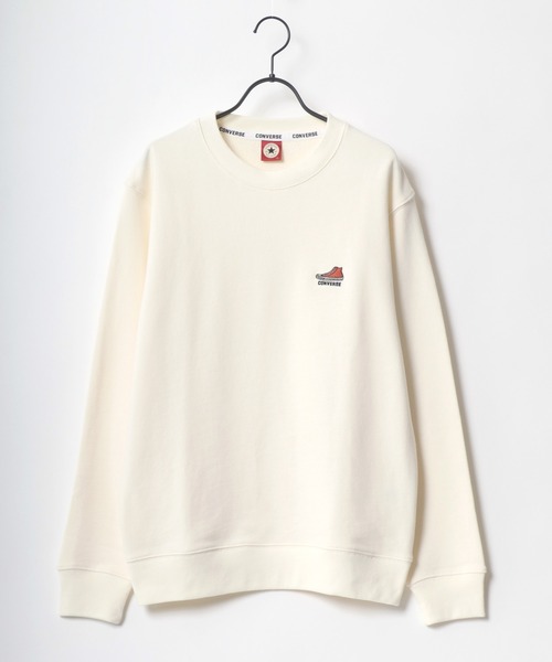 CONVERSE（コンバース）の「CONVERSE/コンバース ワンポイント シューズ ロゴ 刺繍 スウェット トレーナー（スウェット・メンズ・ダークベージュ/オフホワイト/ブラック/レンガ/ブルーグリーン/ホワイト系その他/ブラック系その他/グリーン系その他/ホワイト系その他2・M/L/LL）」の15枚目の写真