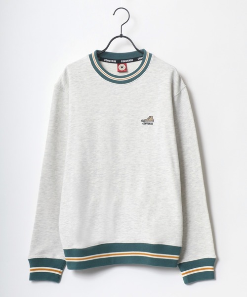 CONVERSE（コンバース）の「CONVERSE/コンバース ワンポイント シューズ ロゴ 刺繍 スウェット トレーナー（スウェット・メンズ・ダークベージュ/オフホワイト/ブラック/レンガ/ブルーグリーン/ホワイト系その他/ブラック系その他/グリーン系その他/ホワイト系その他2・M/L/LL）」の16枚目の写真