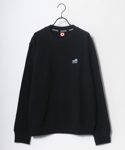 CONVERSE（コンバース）の「CONVERSE/コンバース ワンポイント シューズ ロゴ 刺繍 スウェット トレーナー（スウェット・メンズ・ダークベージュ/オフホワイト/ブラック/レンガ/ブルーグリーン/ホワイト系その他/ブラック系その他/グリーン系その他/ホワイト系その他2・M/L/LL）」の18枚目の写真