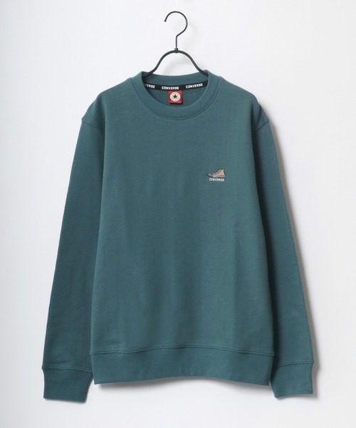 CONVERSE（コンバース）の「CONVERSE/コンバース ワンポイント シューズ ロゴ 刺繍 スウェット トレーナー（スウェット・メンズ・ダークベージュ/オフホワイト/ブラック/レンガ/ブルーグリーン/ホワイト系その他/ブラック系その他/グリーン系その他/ホワイト系その他2・M/L/LL）」の22枚目の写真