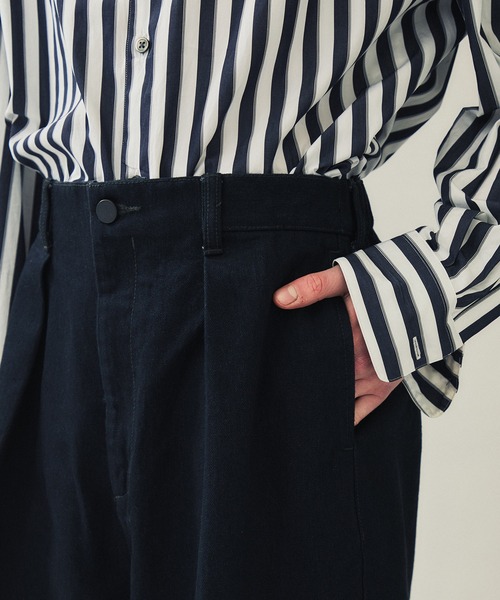 city(シティ)の「1タック デニムワイドパンツ/1TUCK DENIM WIDE PANTS(デニムパンツ・メンズ・グレー/ブラック・1/2)」の11枚目の写真