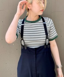 CIAOPANIC | リブボーダーリンガーTシャツ(Tシャツ/カットソー)