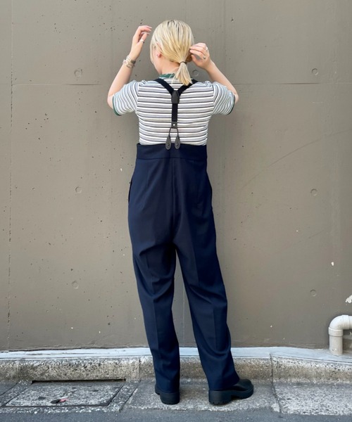 CIAOPANIC(チャオパニック)の「リブボーダーリンガーTシャツ(Tシャツ/カットソー・レディース・グリーン/ネイビー/サックスブルー・FREE)」の11枚目の写真