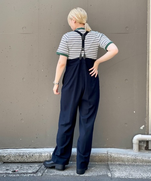 CIAOPANIC(チャオパニック)の「リブボーダーリンガーTシャツ(Tシャツ/カットソー・レディース・グリーン/ネイビー/サックスブルー・FREE)」の4枚目の写真