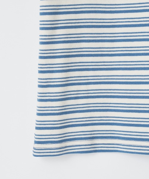 CIAOPANIC(チャオパニック)の「リブボーダーリンガーTシャツ(Tシャツ/カットソー・レディース・グリーン/ネイビー/サックスブルー・FREE)」の20枚目の写真