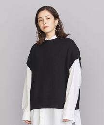 BEAUTY&YOUTH UNITED ARROWS | BY ケーブル モックネックニットベスト -ウォッシャブル-(ベスト)