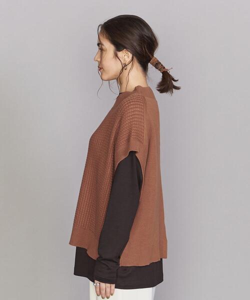 BEAUTY&YOUTH UNITED ARROWS(ビューティーアンドユースユナイテッドアローズ)の「BY ケーブル モックネックニットベスト -ウォッシャブル-(ベスト・レディース・ブラック/ブラウン/オフホワイト・FREE)」の9枚目の写真