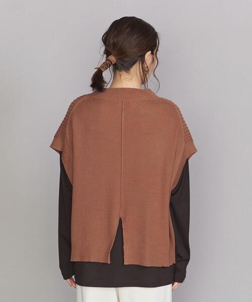 BEAUTY&YOUTH UNITED ARROWS(ビューティーアンドユースユナイテッドアローズ)の「BY ケーブル モックネックニットベスト -ウォッシャブル-(ベスト・レディース・ブラック/ブラウン/オフホワイト・FREE)」の11枚目の写真