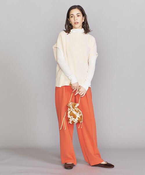 BEAUTY&YOUTH UNITED ARROWS(ビューティーアンドユースユナイテッドアローズ)の「BY ケーブル モックネックニットベスト -ウォッシャブル-(ベスト・レディース・ブラック/ブラウン/オフホワイト・FREE)」の13枚目の写真