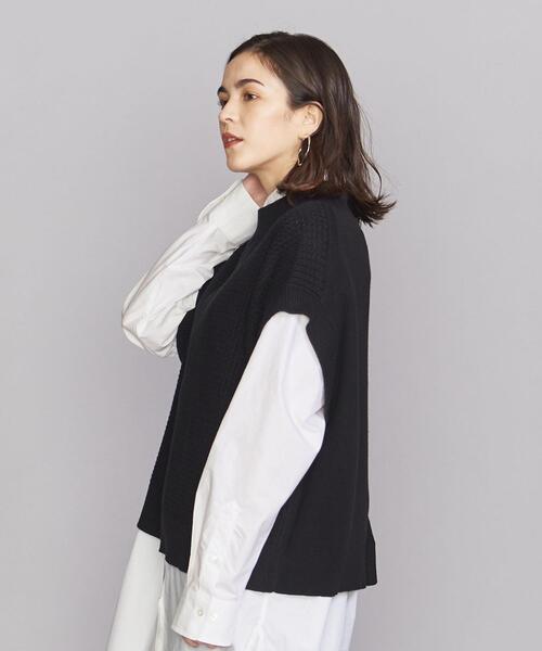 BEAUTY&YOUTH UNITED ARROWS(ビューティーアンドユースユナイテッドアローズ)の「BY ケーブル モックネックニットベスト -ウォッシャブル-(ベスト・レディース・ブラック/ブラウン/オフホワイト・FREE)」の8枚目の写真
