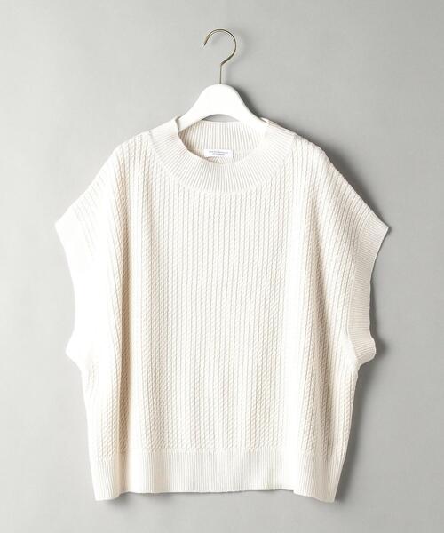 BEAUTY&YOUTH UNITED ARROWS(ビューティーアンドユースユナイテッドアローズ)の「BY ケーブル モックネックニットベスト -ウォッシャブル-(ベスト・レディース・ブラック/ブラウン/オフホワイト・FREE)」の18枚目の写真