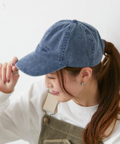 CIAOPANIC TYPY（チャオパニックティピー）の「刺繍ピグメントキャップ（キャップ・レディース・ネイビー/カーキ/オレンジ・ONE SIZE）」の3枚目の写真