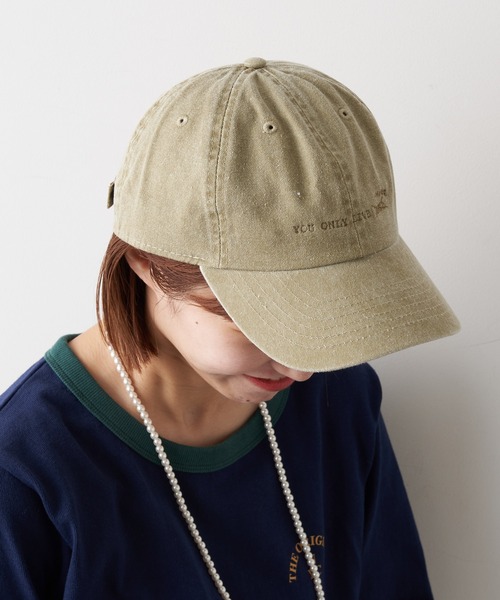 CIAOPANIC TYPY（チャオパニックティピー）の「刺繍ピグメントキャップ（キャップ・レディース・ネイビー/カーキ/オレンジ・ONE SIZE）」の4枚目の写真