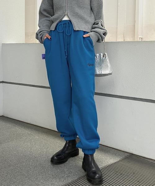 Snap club（スナップクラブ）の「【Snap club】裏起毛ワンポイント刺繍ロゴ  スウェットパンツ（スウェットパンツ・メンズ・ライトブルー/ブラック/オートミール/ネイビー/グリーン系その他/オレンジ/ダークベージュ/パープル系/グレー系/ブルー系/イエロー系/ピンク系/ブラック系/グリーン系・FREE）」の10枚目の写真