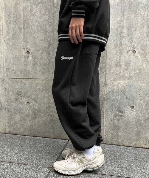 Snap club（スナップクラブ）の「【Snap club】裏起毛ワンポイント刺繍ロゴ  スウェットパンツ（スウェットパンツ・メンズ・ライトブルー/ブラック/オートミール/ネイビー/グリーン系その他/オレンジ/ダークベージュ/パープル系/グレー系/ブルー系/イエロー系/ピンク系/ブラック系/グリーン系・FREE）」の18枚目の写真