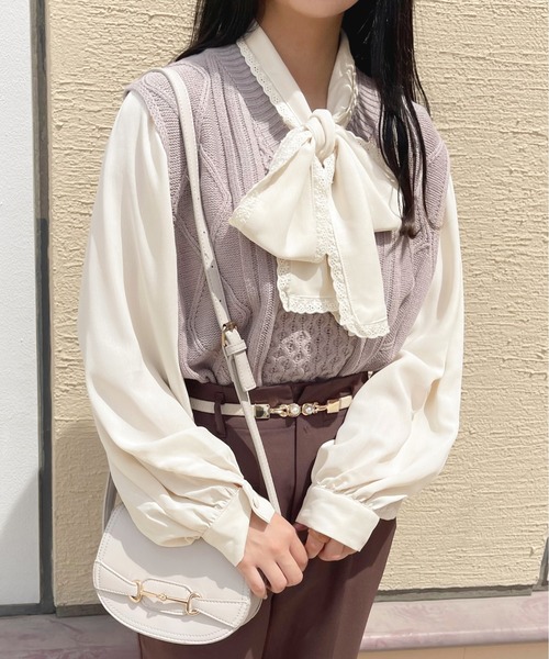 apres jour（アプレジュール）の「レースボウタイブラウス【ZOZOTOWN限定アイテム】（シャツ/ブラウス・レディース・ブラック/オフホワイト/アイボリー・X-LARGE/フリー）」の19枚目の写真