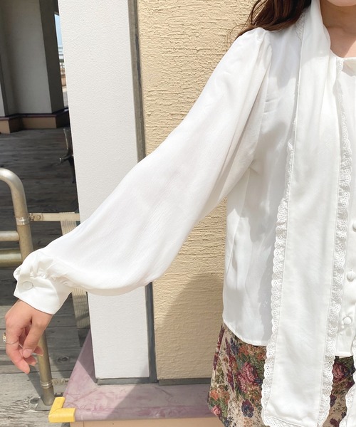 apres jour（アプレジュール）の「レースボウタイブラウス【ZOZOTOWN限定アイテム】（シャツ/ブラウス・レディース・ブラック/オフホワイト/アイボリー・X-LARGE/フリー）」の22枚目の写真