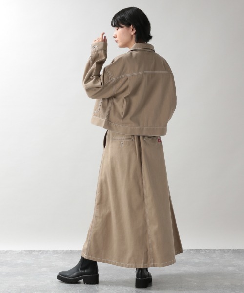 Dickies（ディッキーズ）の「【Dickies/ディッキーズ】チノフレアスカート/949726（スカート・レディース・ベージュ/オフホワイト/グリーン・FREE）」の4枚目の写真