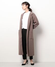 NICOLE white | ボタンレス カットメルトンコート(その他アウター)