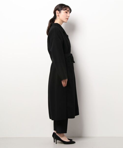 NICOLE white（ニコルホワイト）の「ボタンレス カットメルトンコート（その他アウター・レディース・ブラック/ブラウン/アイボリー/モカ・FREE）」の7枚目の写真