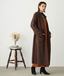 NICOLE white | ボタンレス カットメルトンコート(その他アウター)