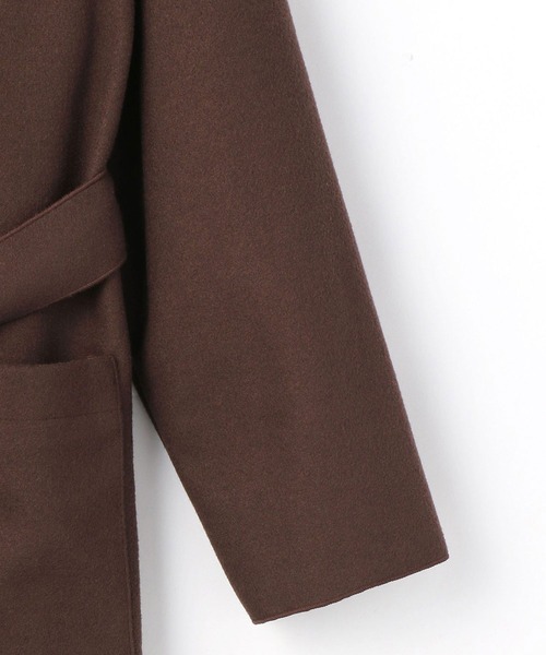 NICOLE white（ニコルホワイト）の「ボタンレス カットメルトンコート（その他アウター・レディース・ブラック/ブラウン/アイボリー/モカ・FREE）」の18枚目の写真