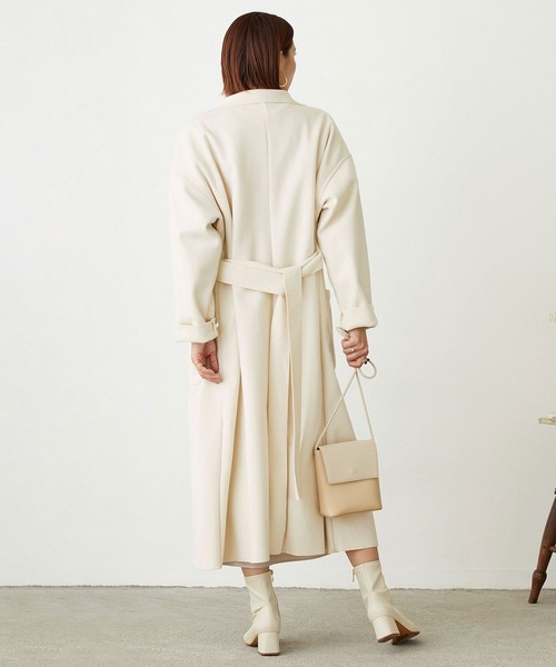NICOLE white（ニコルホワイト）の「ボタンレス カットメルトンコート（その他アウター・レディース・ブラック/ブラウン/アイボリー/モカ・FREE）」の8枚目の写真