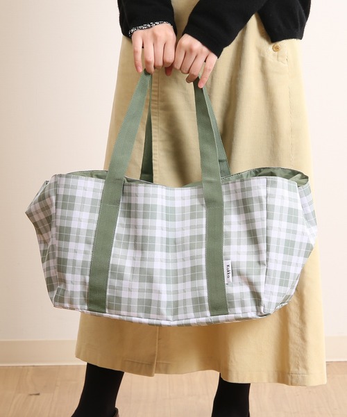 emesuelee(エメスーリー)の「レジかご用バッグ エコバッグ 大容量 便利 使いやすい(エコバッグ/サブバッグ・レディース・B/グリーン/グレー/ベージュ/A/ブラック・フリー)」の5枚目の写真
