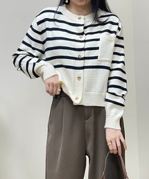 ノーカラーカーデ