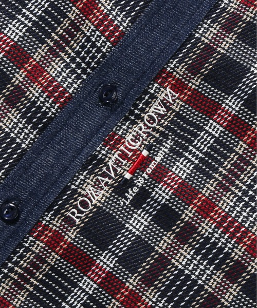 ROMANTIC CROWN(ロマンティッククラウン)の「【ROMANTIC CROWN】DENIM CHECK SHIRT / ロマンティッククラウン デニム チェック シャツ(シャツ/ブラウス・メンズ・グリーン/バーガンディー・SMALL/MEDIUM/LARGE)」の18枚目の写真
