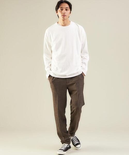 green label relaxing(グリーンレーベルリラクシング)の「<green label relaxing>GIZA クルーネック 長袖 カットソー(Tシャツ/カットソー・メンズ・ブラック/オレンジ系その他/ホワイト/ダークグリーン・S/M/L/XL)」の20枚目の写真