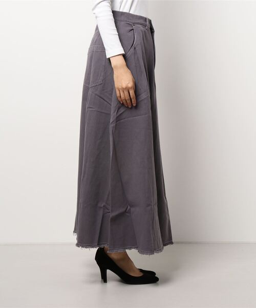 LUPILIEN（ルピリアン）の「ツイルデニムタックスカート（スカート・レディース・チャコールグレー/ベージュ/カーキ・FREE）」の17枚目の写真