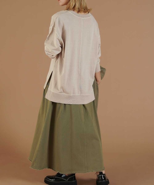 LUPILIEN（ルピリアン）の「ツイルデニムタックスカート（スカート・レディース・チャコールグレー/ベージュ/カーキ・FREE）」の7枚目の写真