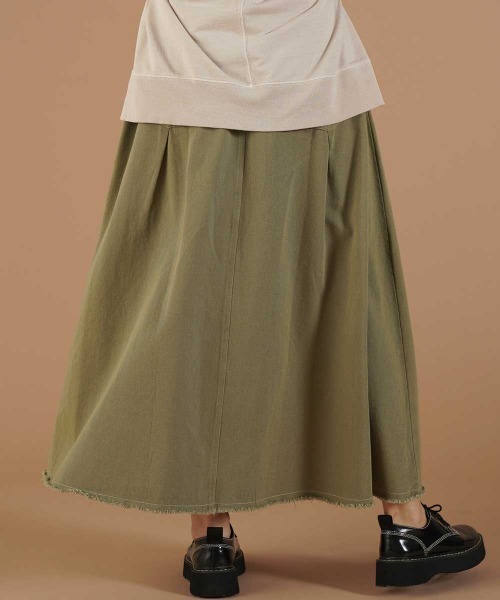 LUPILIEN（ルピリアン）の「ツイルデニムタックスカート（スカート・レディース・チャコールグレー/ベージュ/カーキ・FREE）」の13枚目の写真