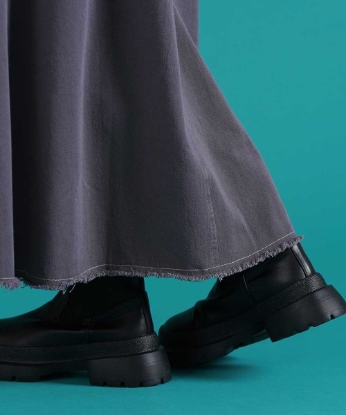 LUPILIEN（ルピリアン）の「ツイルデニムタックスカート（スカート・レディース・チャコールグレー/ベージュ/カーキ・FREE）」の14枚目の写真