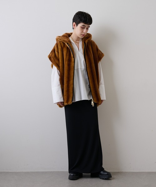 a point(アポワン)の「【a point】フェイクファーベスト(ベスト・レディース・キャメル・FREE)」の9枚目の写真