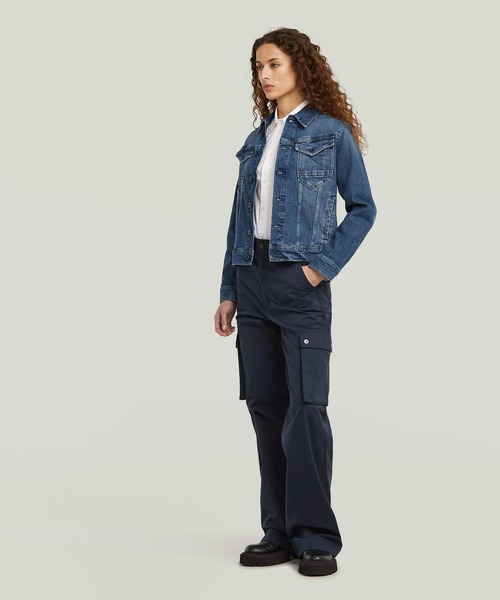 G-STAR（ジースター）の「ARC 3D JACKET/立体裁断スリムデニムジャケット（デニムジャケット・レディース・インディゴブルー・X-SMALL/SMALL/MEDIUM）」の7枚目の写真