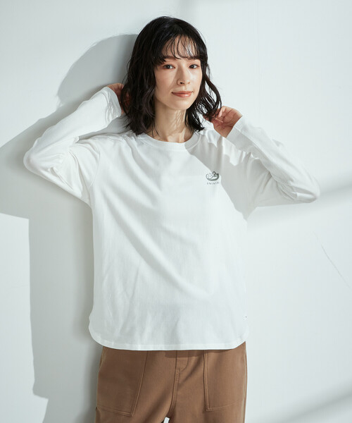 ONIGIRI(オニギリ)の「【一部店舗限定】 抗菌プリントTシャツ(Tシャツ/カットソー・レディース・チャコール/ホワイト/ミント/イエロー・M/L)」の2枚目の写真